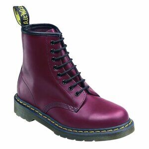 NWOT Dr Martens ~ Smooth Cherry Red Lace-Up Boots ~ 6